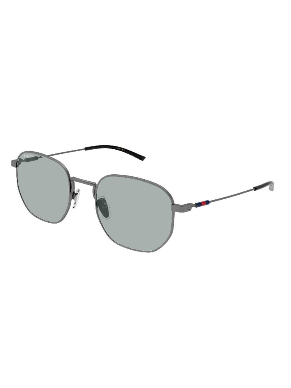 New Gucci Men's Sunglasses Silver Blue Lens Metal Frame GG2095S 005 52